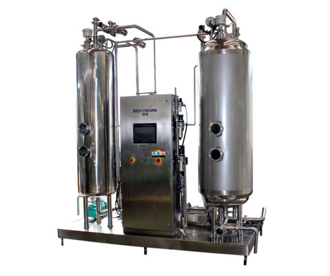 Cip очищая систему обработки напитка Plc смесителя СО2 4.5t/H
